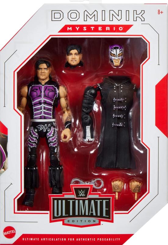 スポーツ Mattel WWE Ultimate Dominick Mysterio Boneco de ação Mattel WWE Ultimate Edition de 6 polegadas Dominik